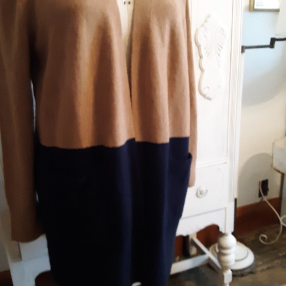 Madewell Colorblock Long, Open Cardigan/Sweater - Picture 5 of 6
